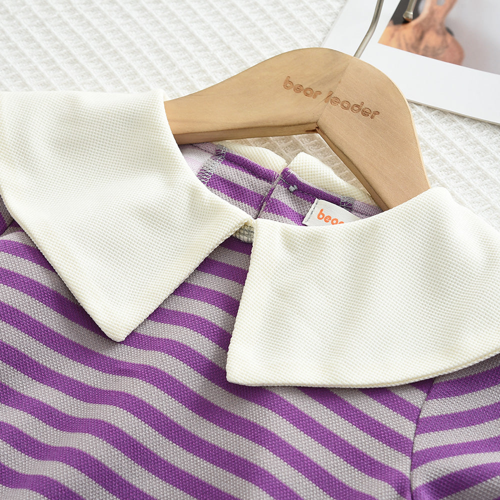 Girls' Stripes Cute Casual Set