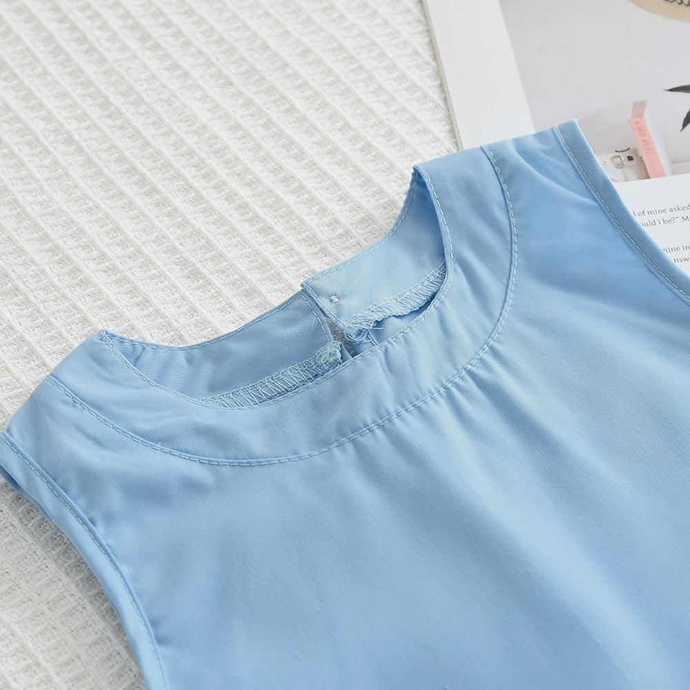 Girls' Patchwork Casual Dress
