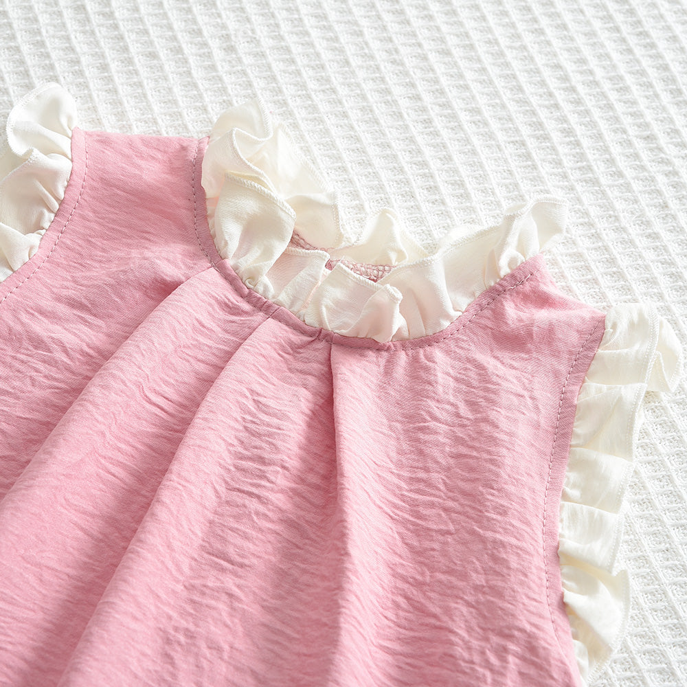 Girls' Patchwork Mesh Princess Dress
