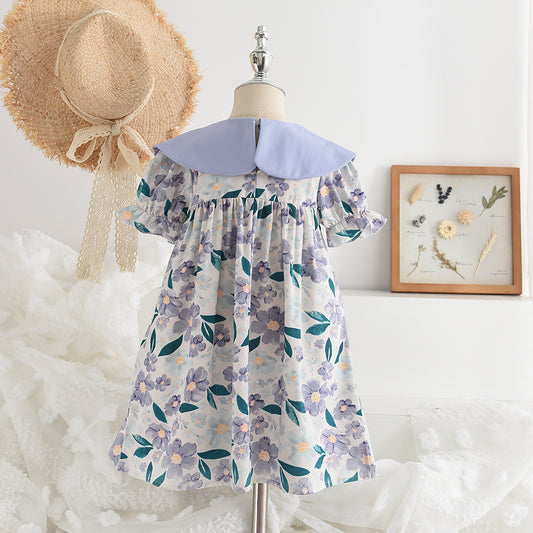 Girls' Floral Printing Princess Dress