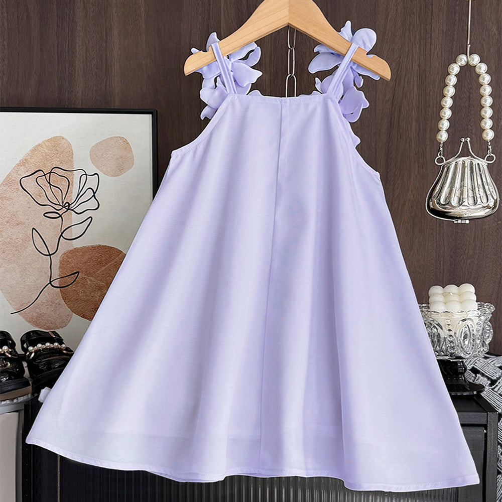 Girls' Floral Sleeve Sun Dress