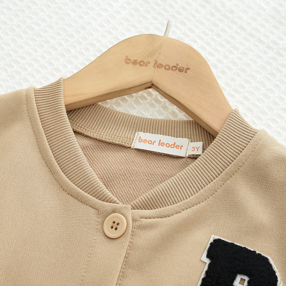 Girls' Letter Sleeve Casual Set