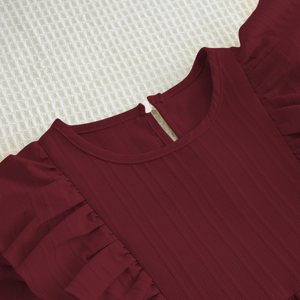 Girls' Long Sleeve Christmas Casual Dress