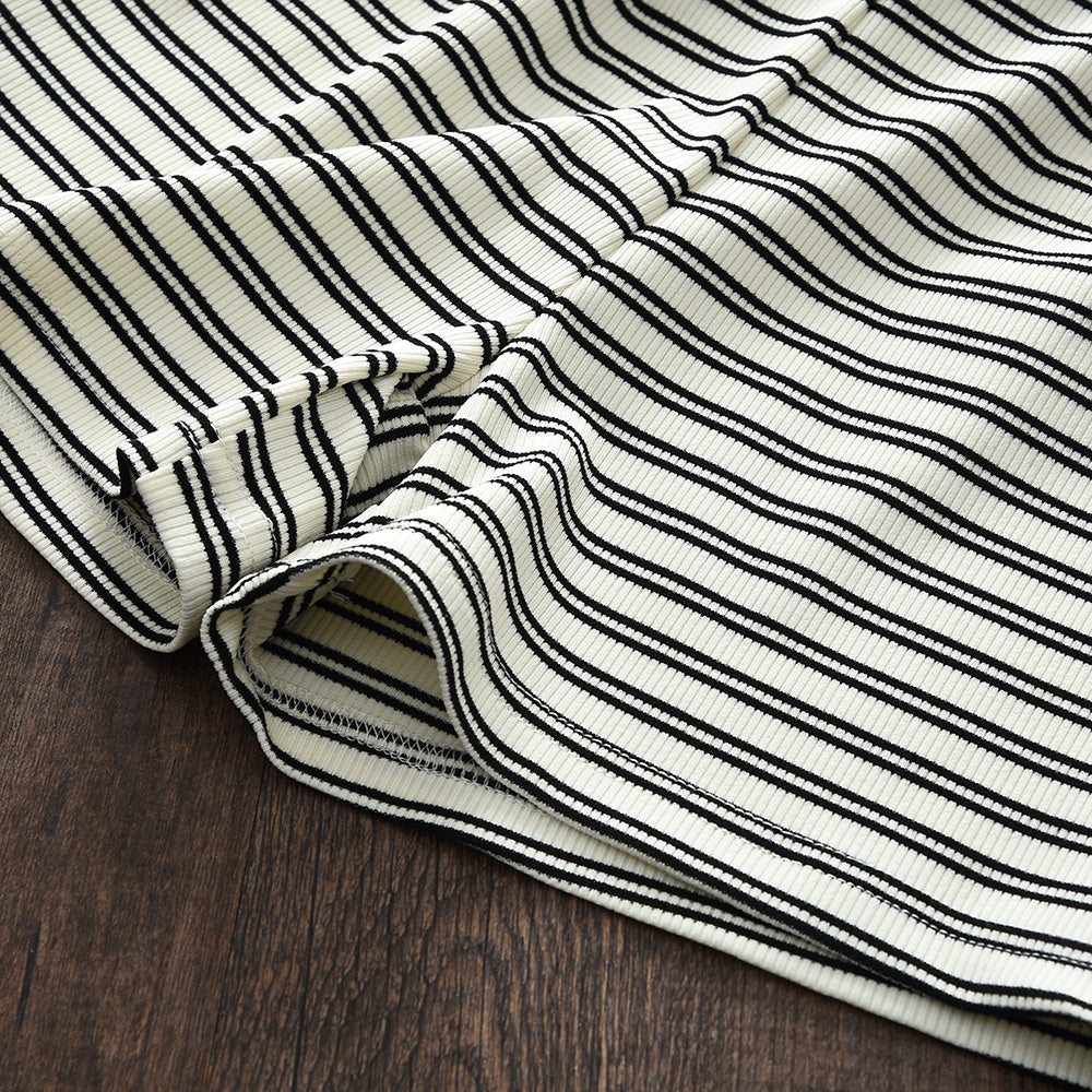 Girls' Stripes Sun-top+Shorts Vacation Set