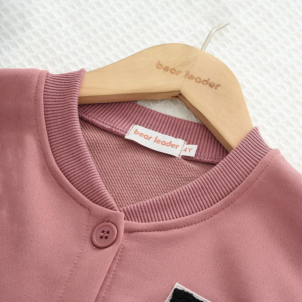 Girls' Letter Sleeve Casual Set