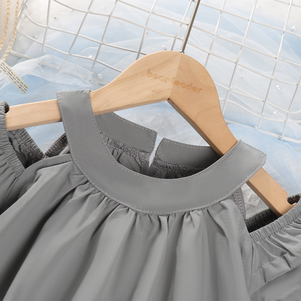 Girls' Short Sleeve Elegant Ceremonial Dress