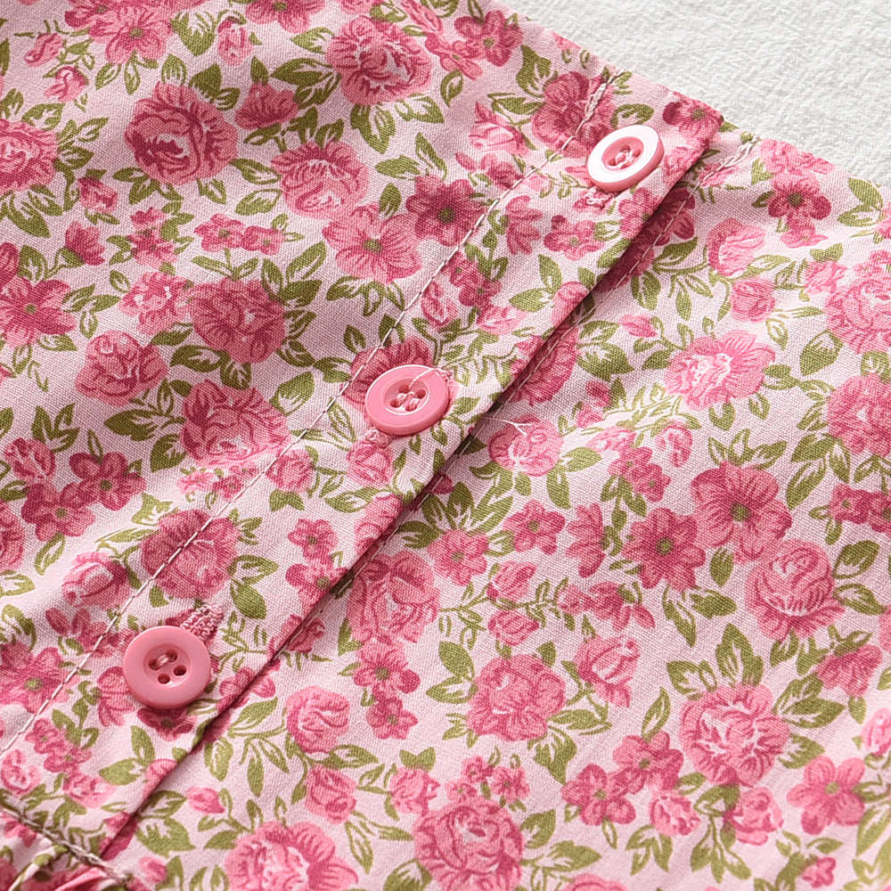 Girls' Floral Printing Casual Dress