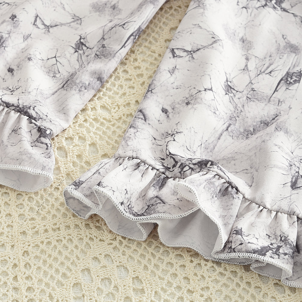 Girls' Ruffle Printing Loose Set