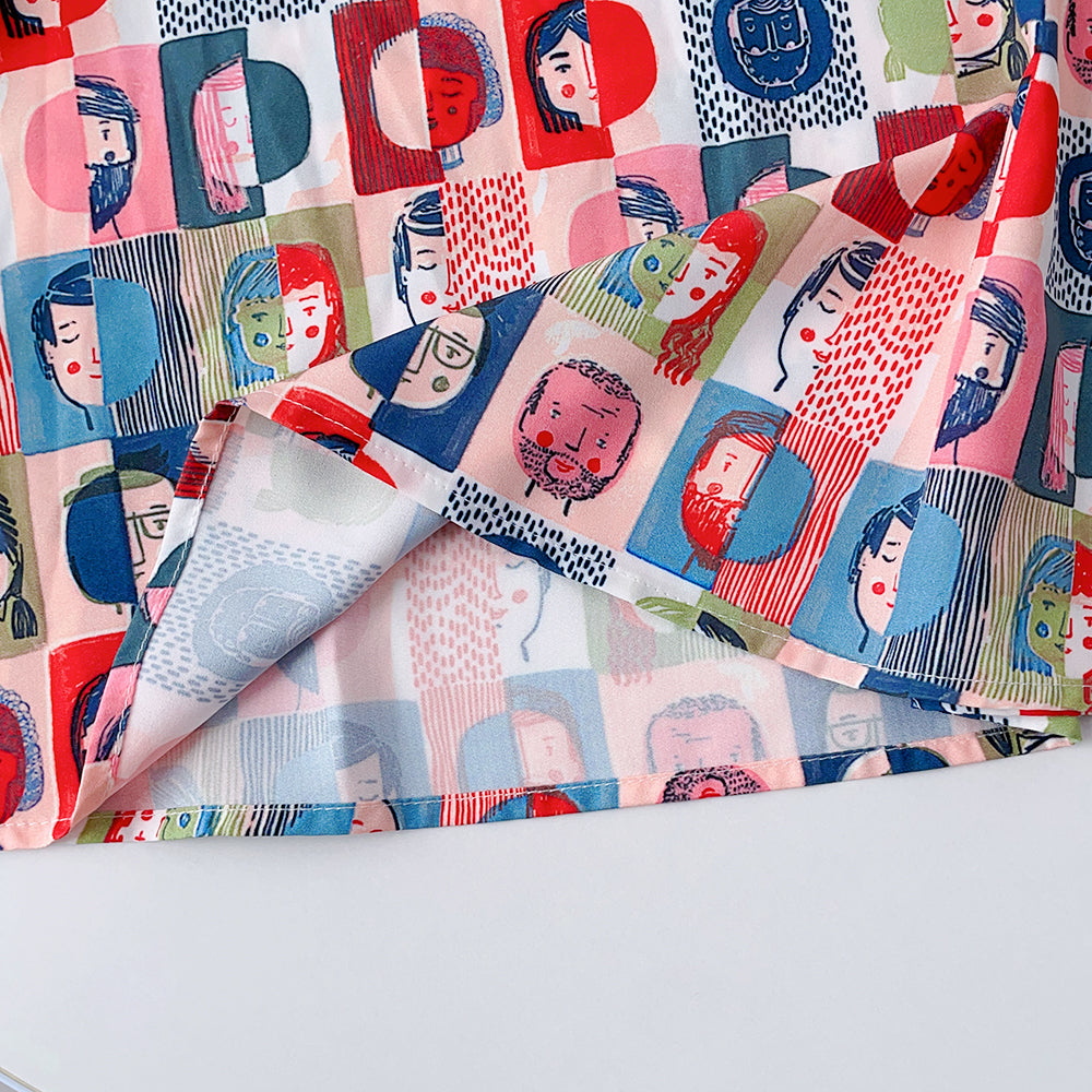 Girls' Cartoon Printing Unique Art Dress