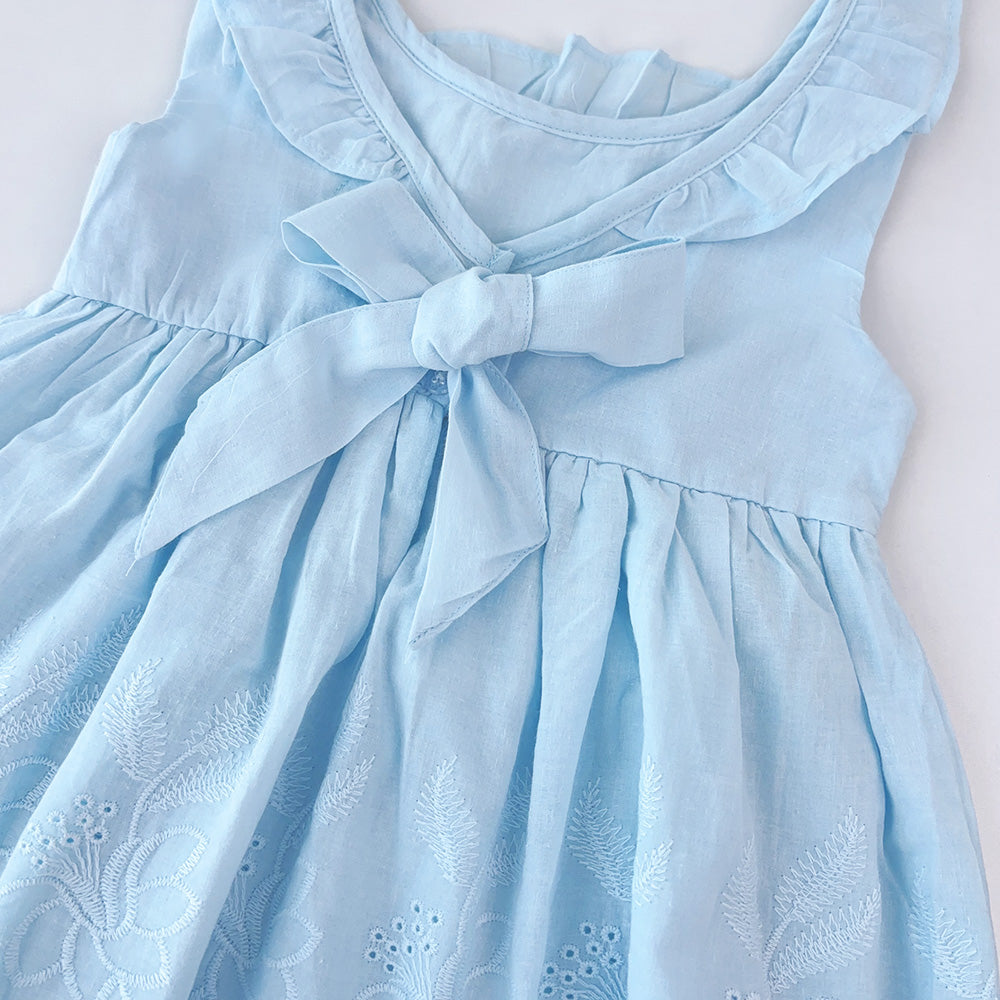 Girls' Ruffle Floral Cotton Dress