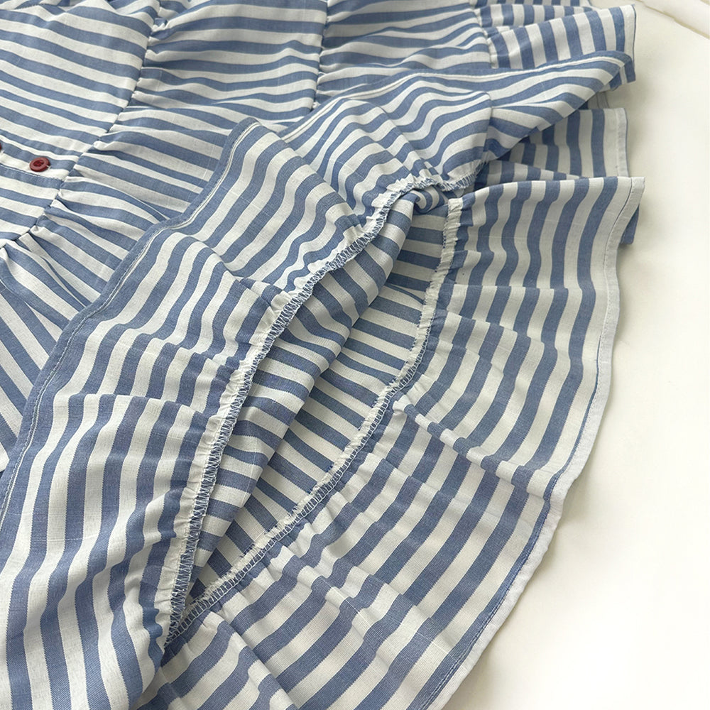Girls' Vertical Stripes Fashion Outfit Street Dress