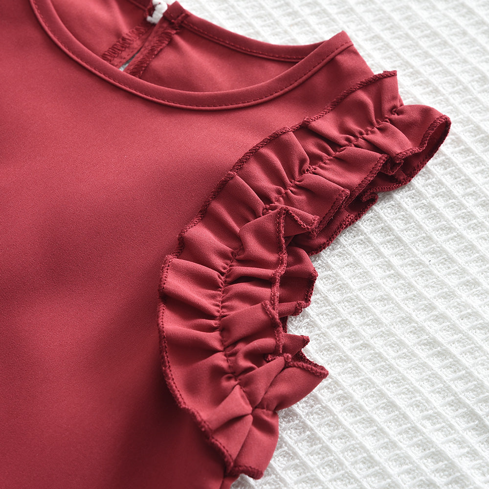 Girls' Ruffle Elegant Vintage Dress