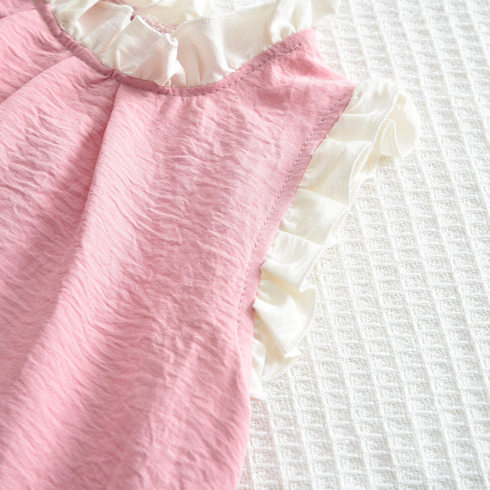 Girls' Patchwork Mesh Princess Dress