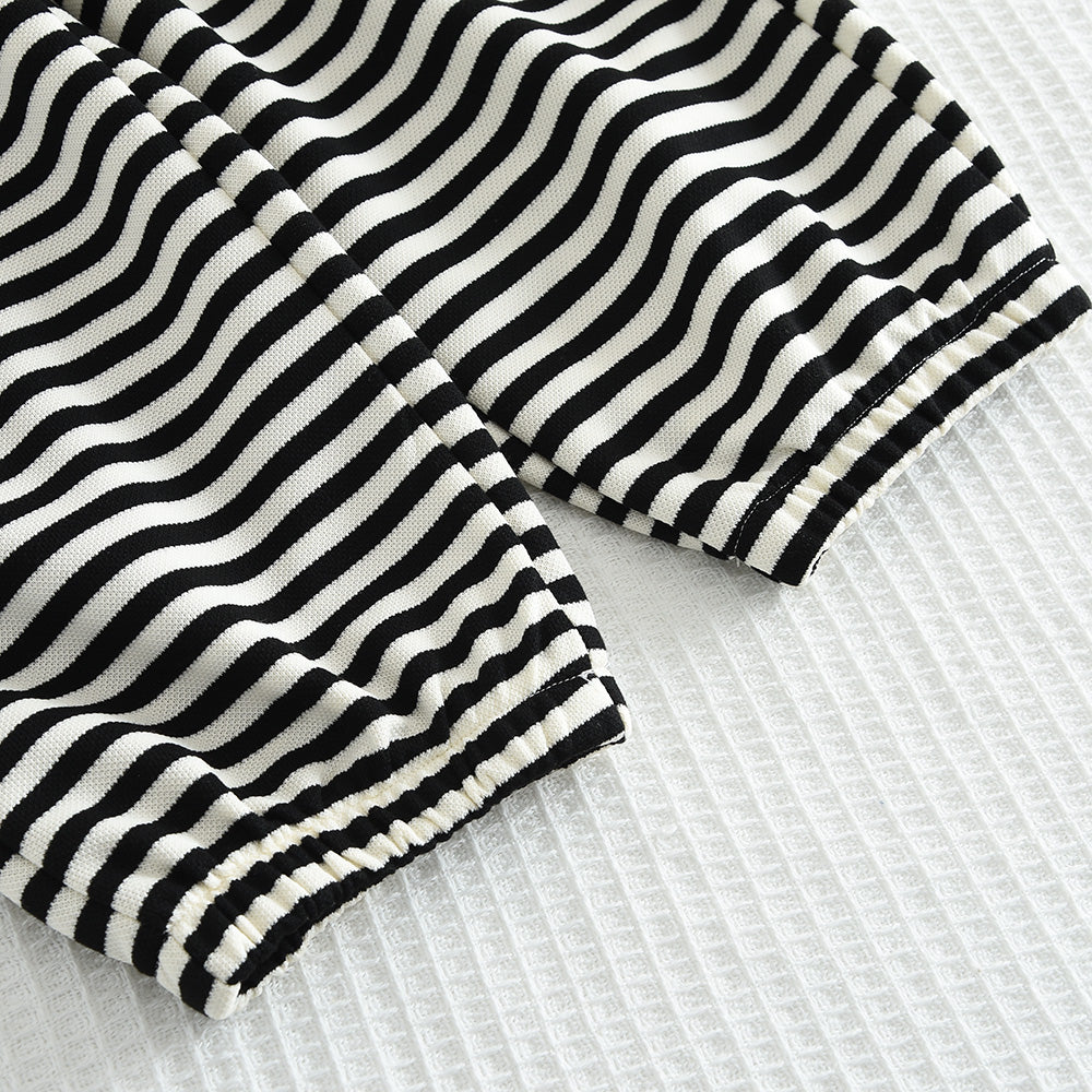 Girls' Striped Comfortable Casual Set