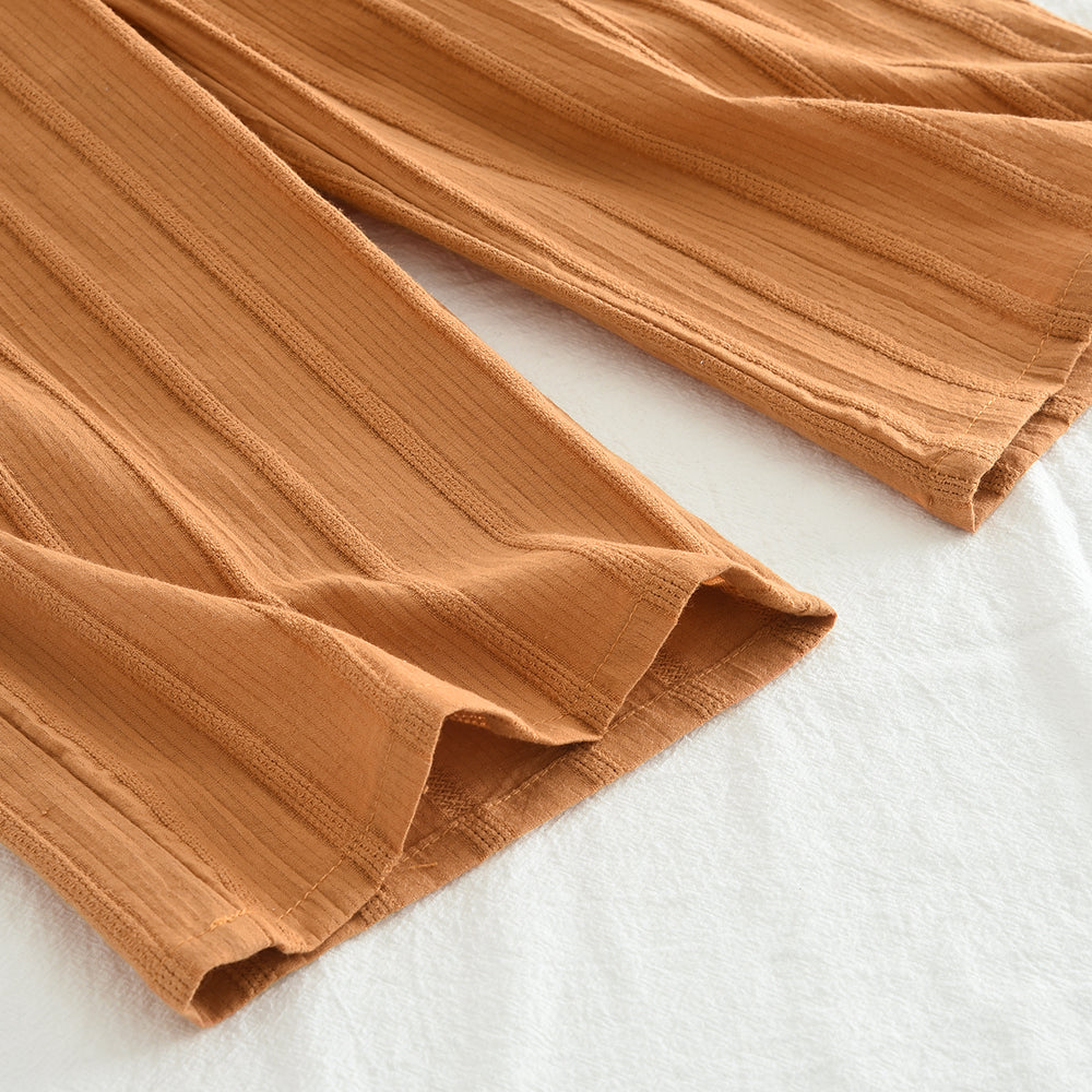 Girls' Lace Sun-top+Loose Pant Vacation Set