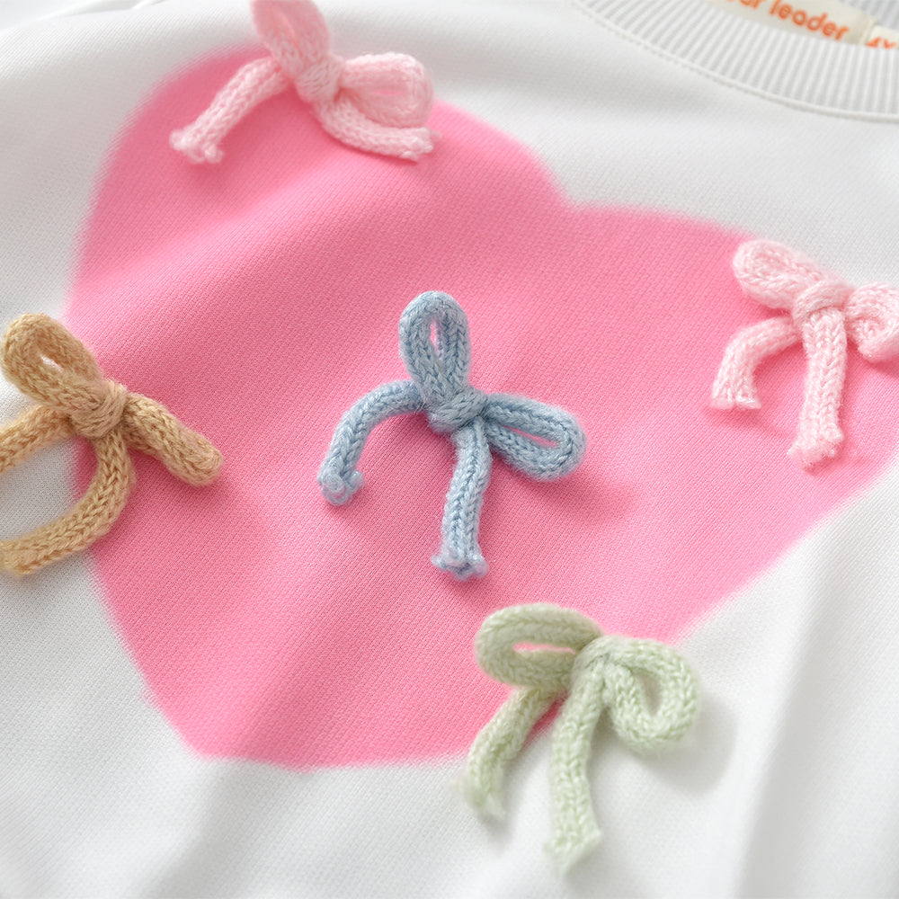 Girls' Cartoon Sweatshirt+Skirt Cute Set