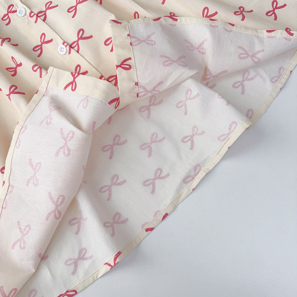 Girls' Bow-knot Printing Cute Baby Dress