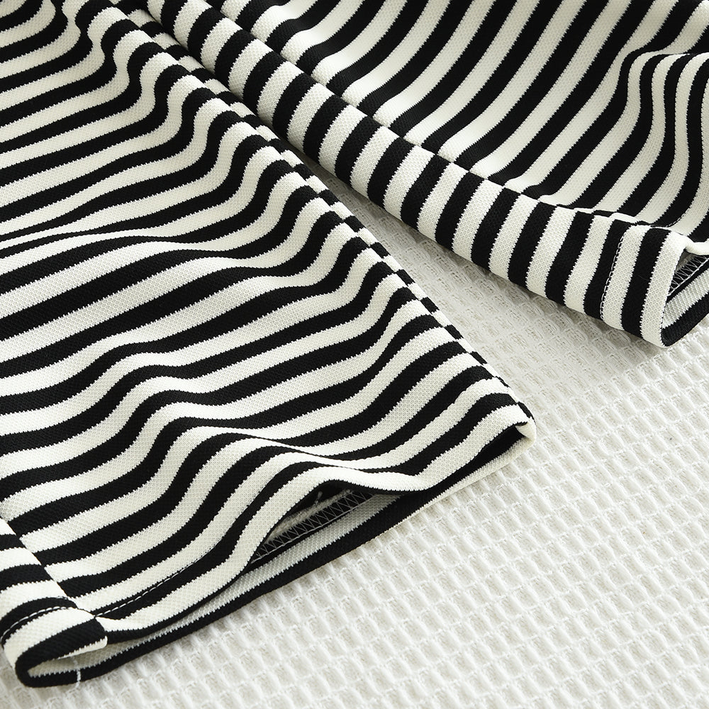 Girls' Stripes Cute Casual Set
