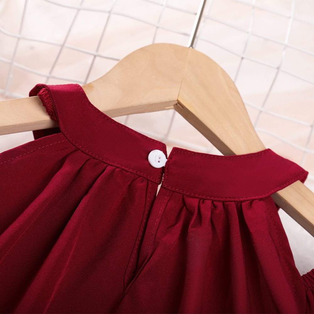 Girls' Short Sleeve Elegant Ceremonial Dress