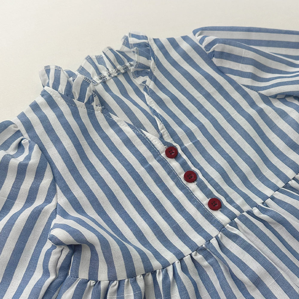 Girls' Vertical Stripes Fashion Outfit Street Dress