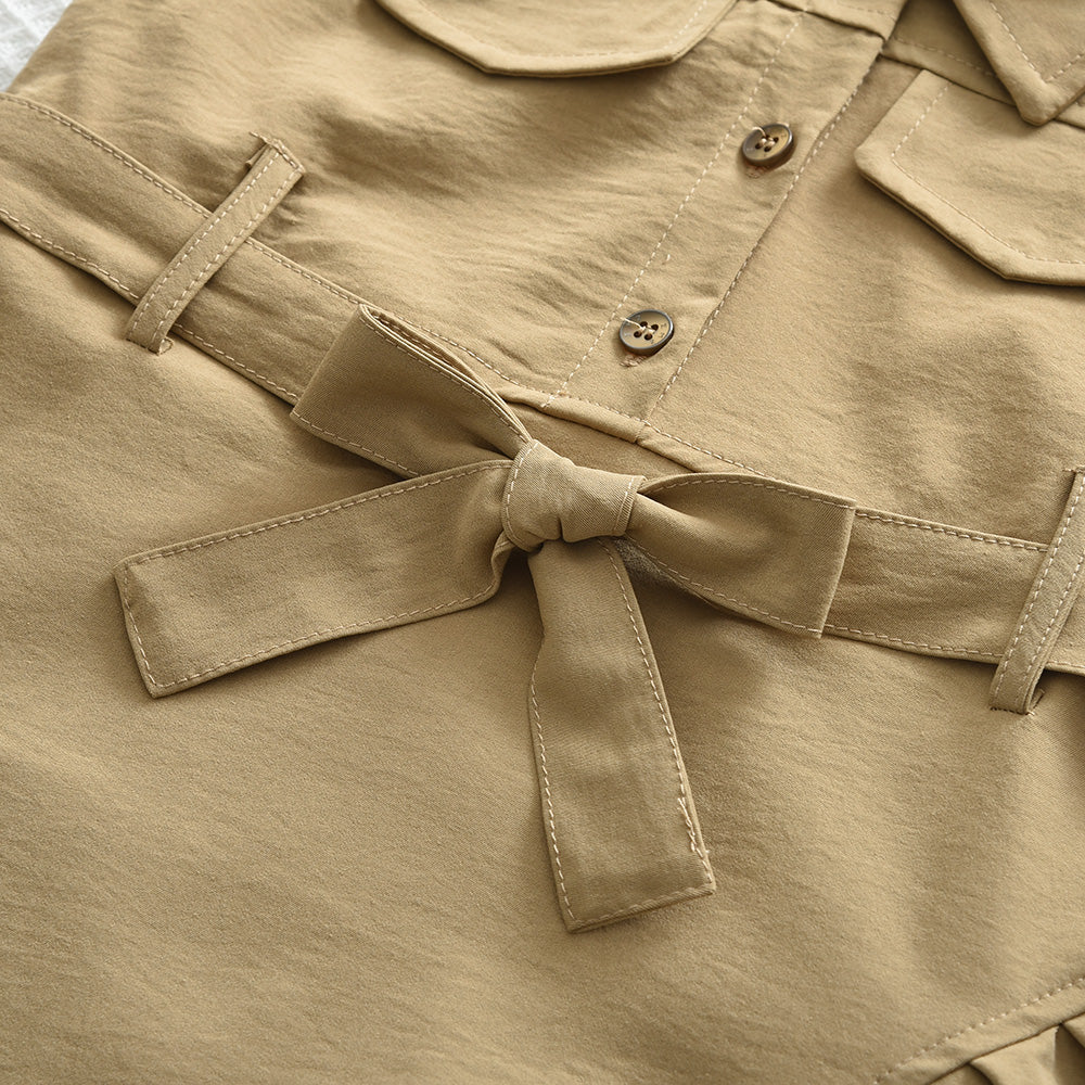 Girls' Cool Style Lapel Fashion Dress