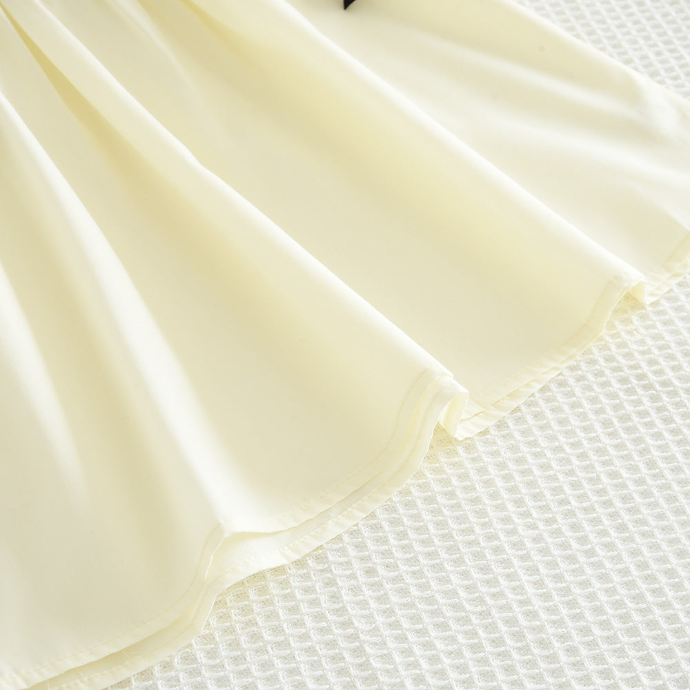 Girls' Long Sleeve Patchwork Shirt Dress