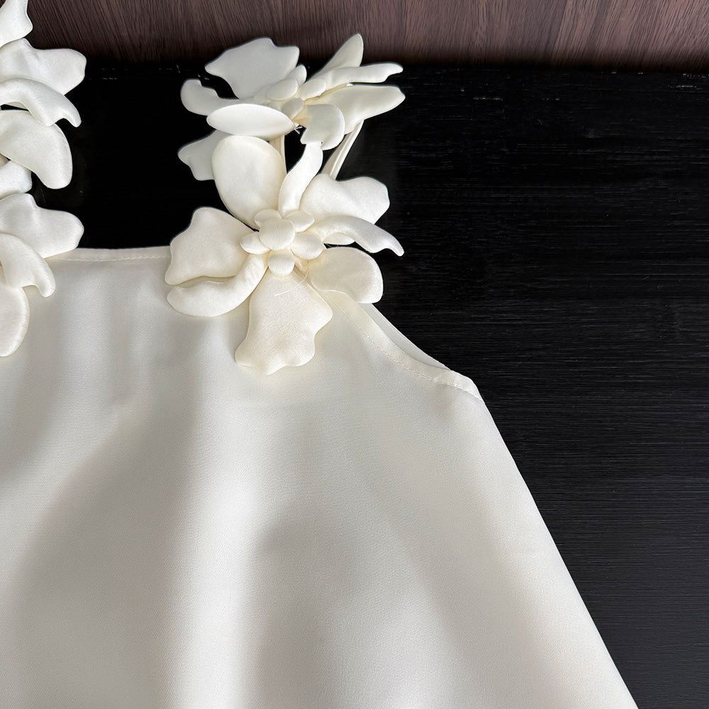 Girls' Floral Sleeve Sun Dress