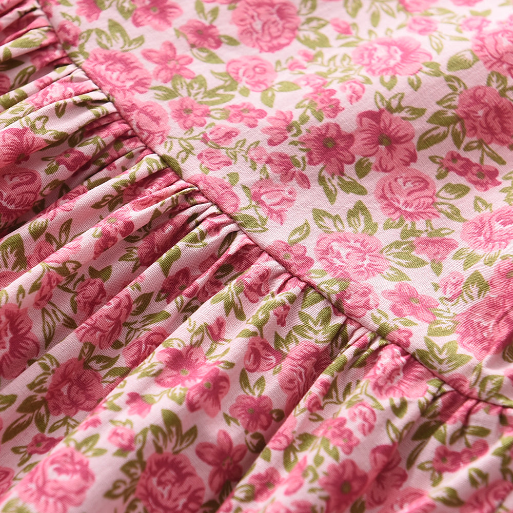 Girls' Floral Printing Casual Dress