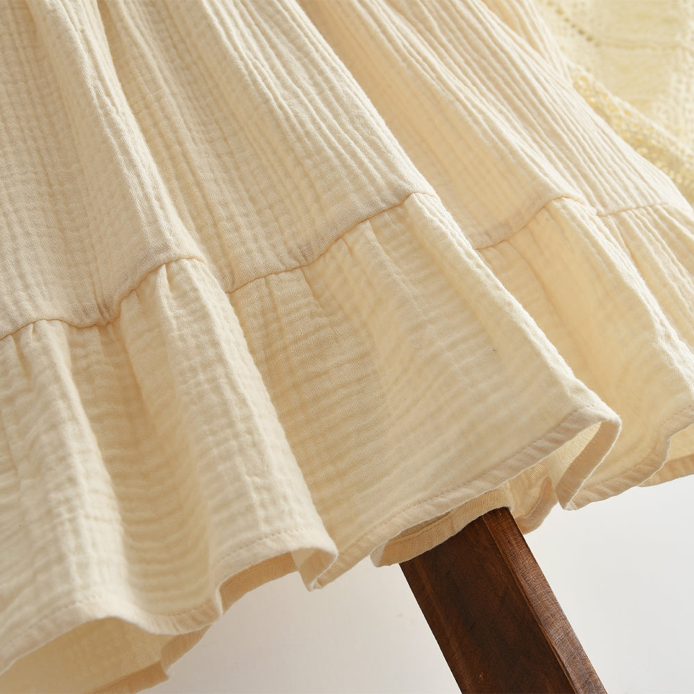 Girls' Organic Cotton Knitted Patch Comfy Dress