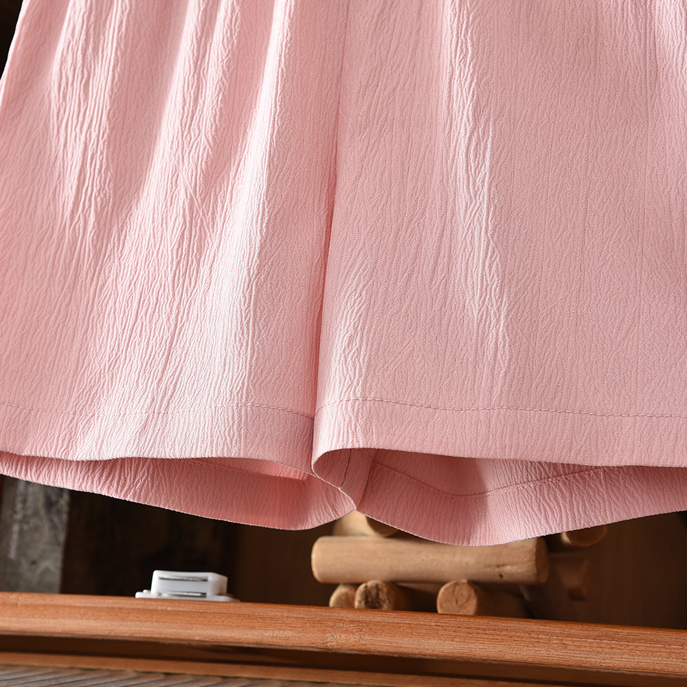 Lettuce Trim Sleeveless Shirt+Shorts 2pcs Girls' Summer Casual Set