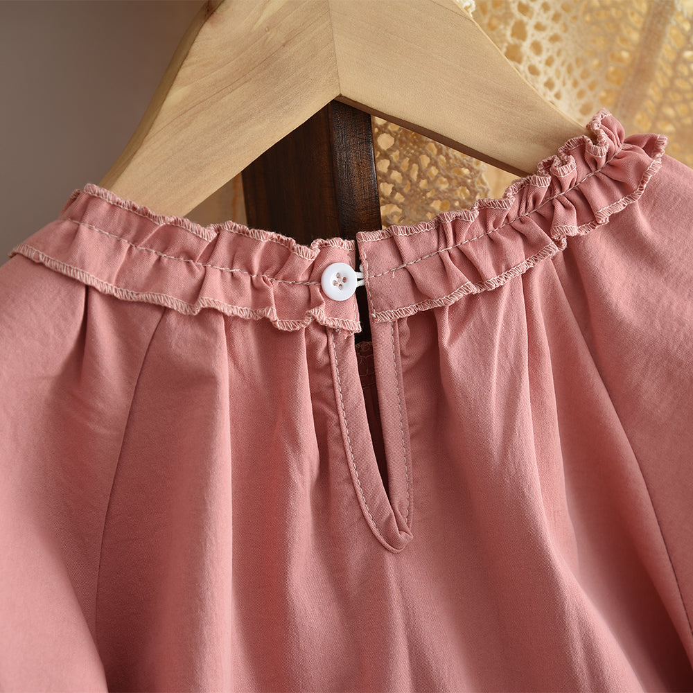 Girls' Long Sleeve Ruffle Casual Set