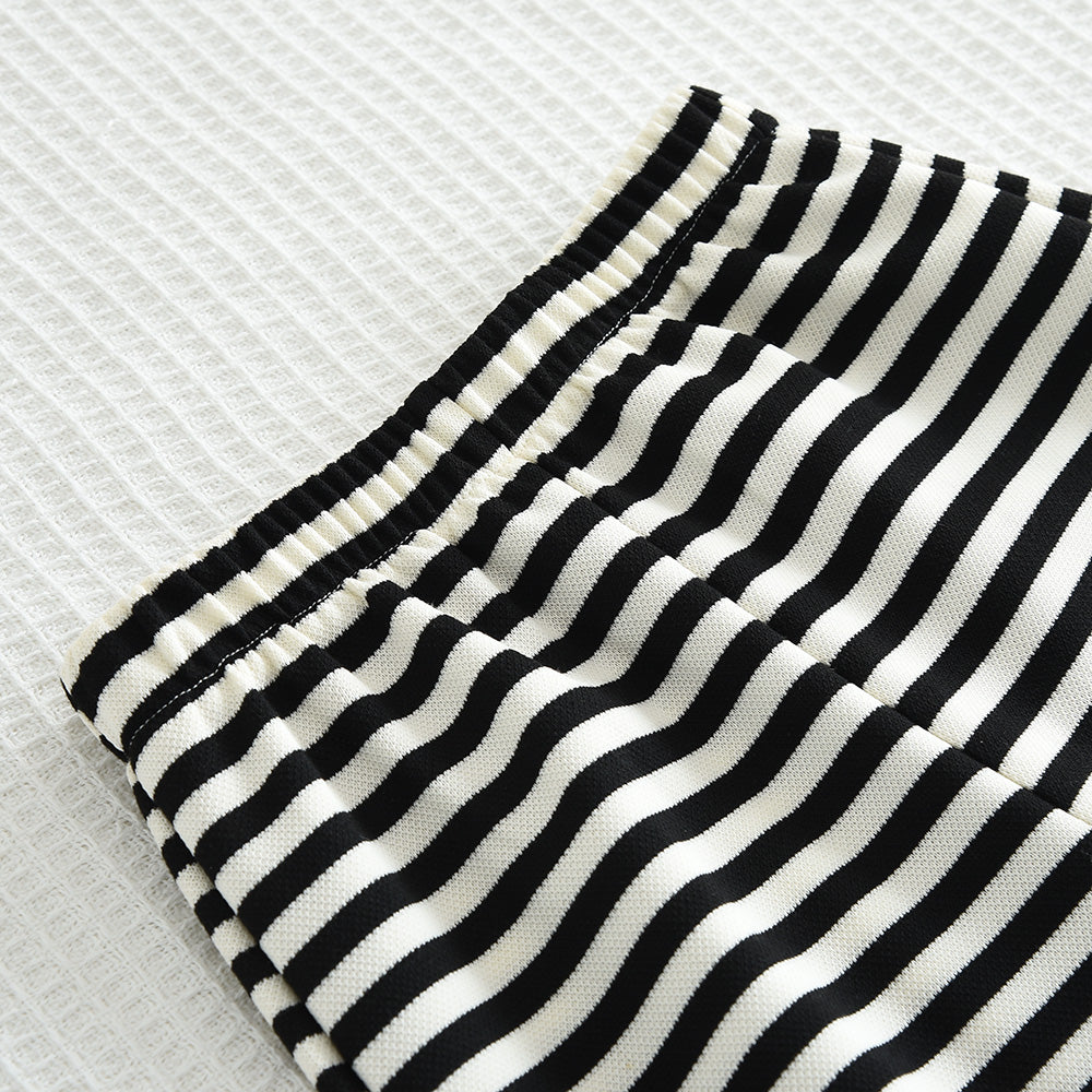 Girls' Striped Comfortable Casual Set