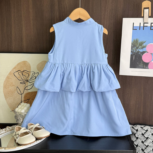 Girls' Elegant Cake Princess Dress