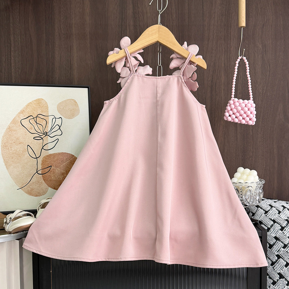 Girls' Floral Sleeve Sun Dress