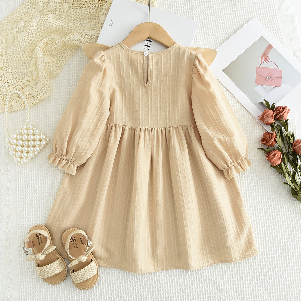 Girls' Long Sleeve Christmas Casual Dress