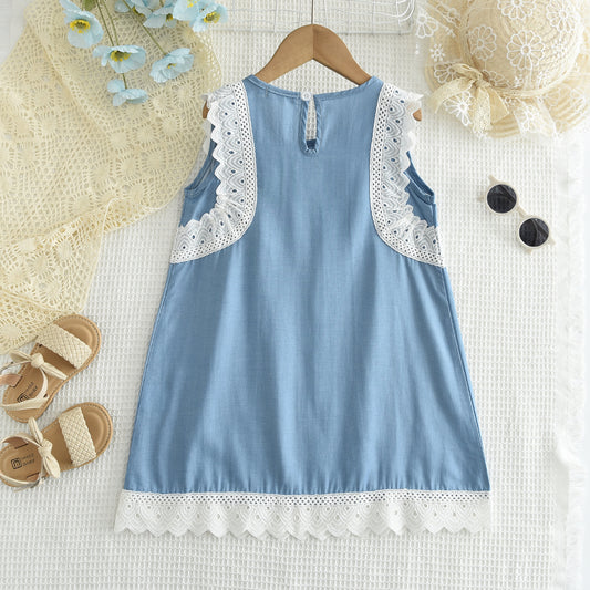 Girls' Lace Loose Elegant Dress