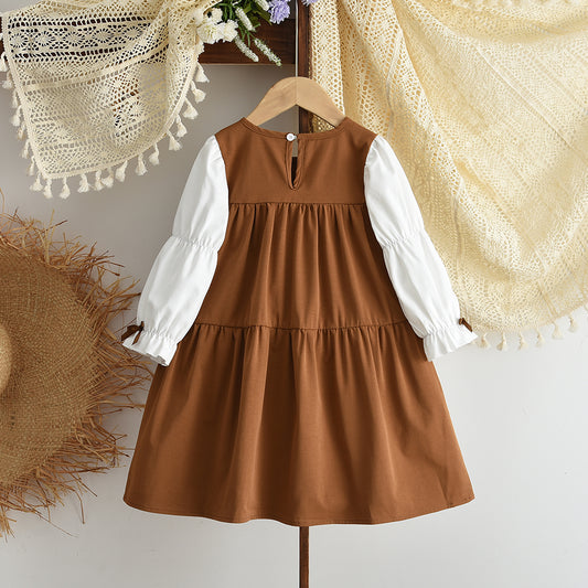 Girls' Bow-knot Patchwork Tutu Dress