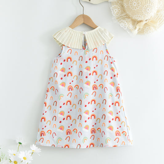 Girls' Cartoon Printing Fashion Dress