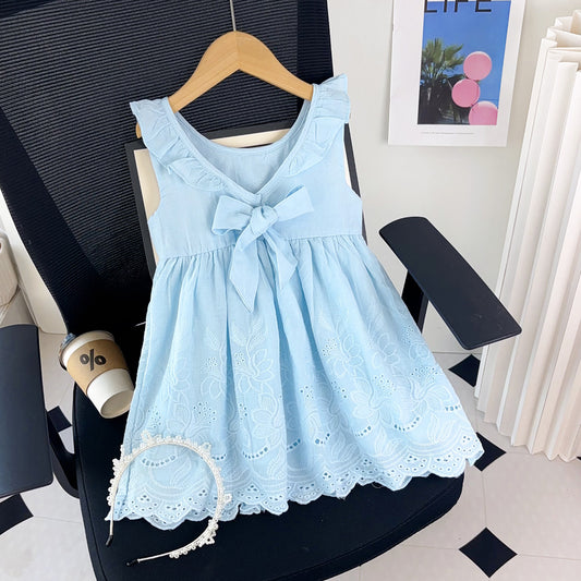 Girls' Ruffle Floral Cotton Dress