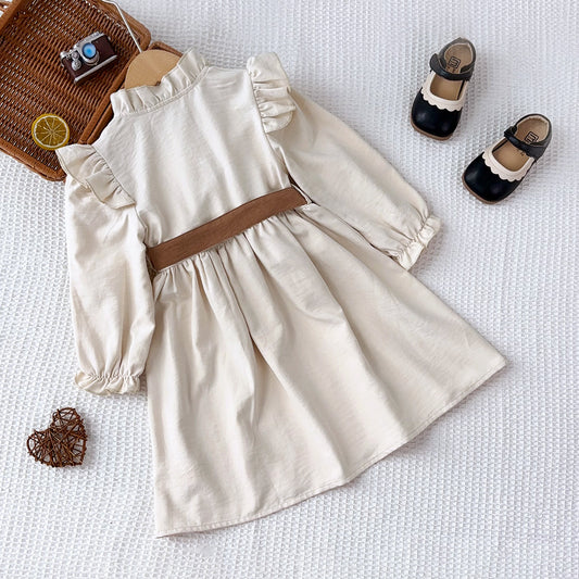 Girls' Long Sleeve Casual Dress