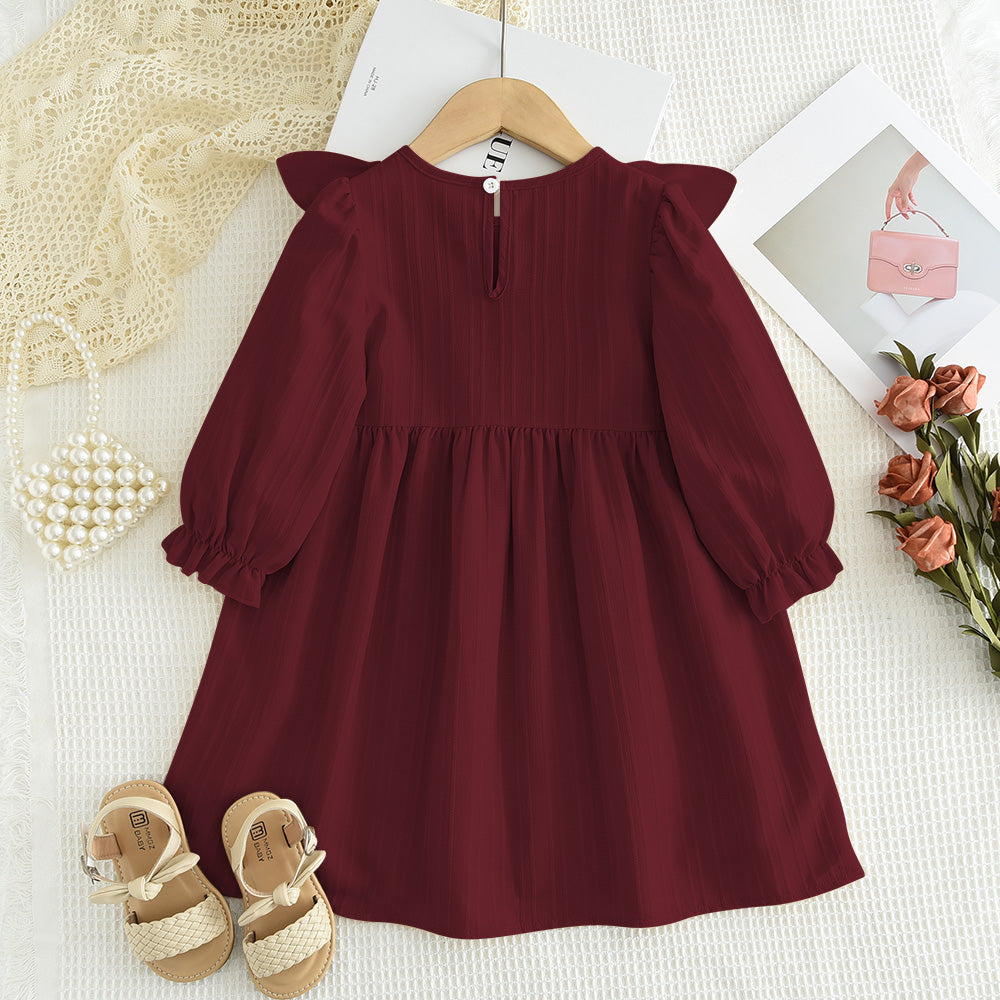 Girls' Long Sleeve Christmas Casual Dress