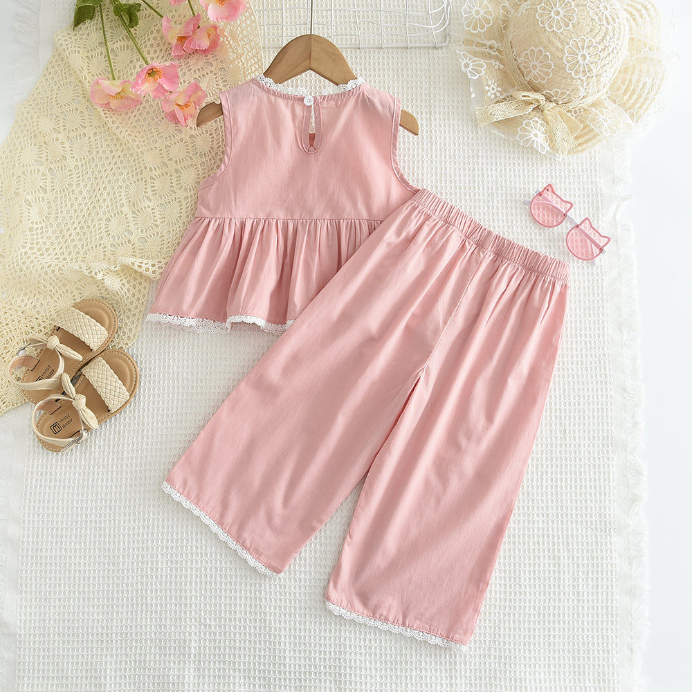 Girls' Lace Princess Cotton Set