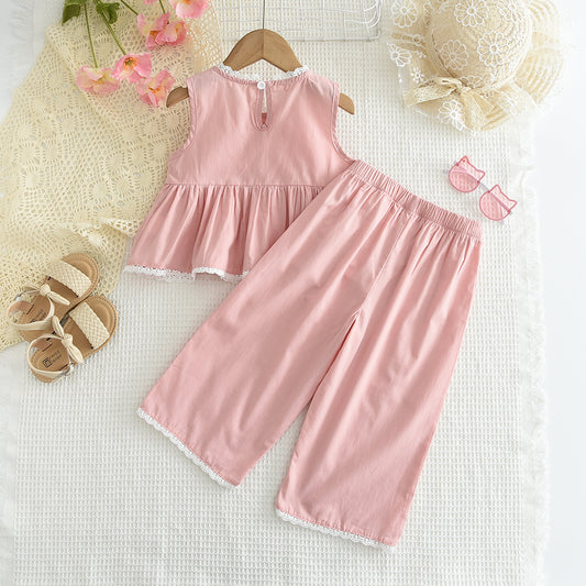 Girls' Lace Princess Cotton Set