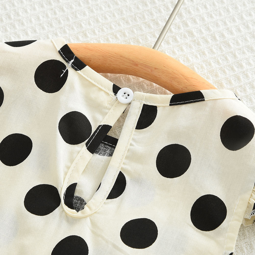 Girls' Organic Cotton Classic Polka Dot Set