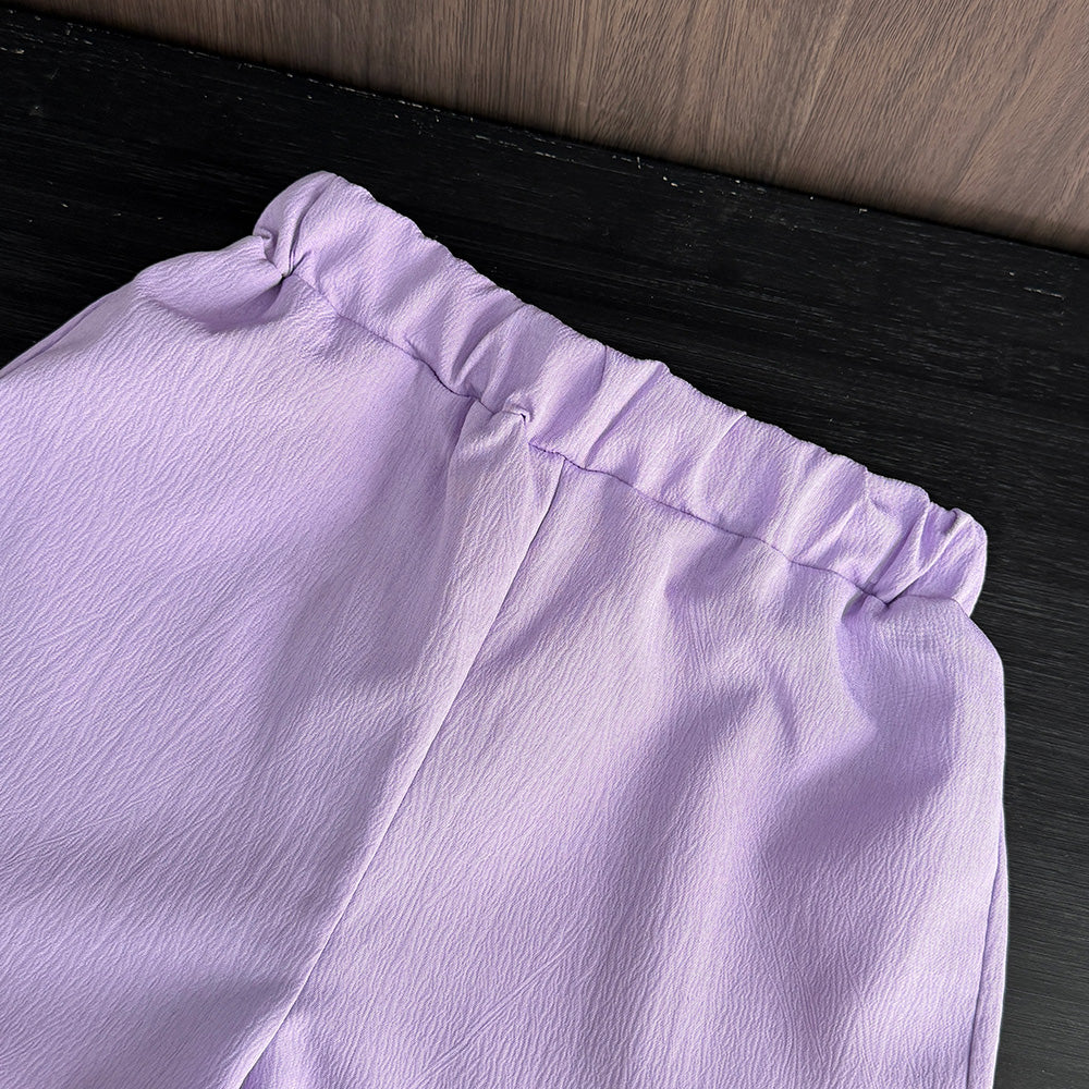 Girls' Bow-knot Top+shorts 2PCS Casual Set