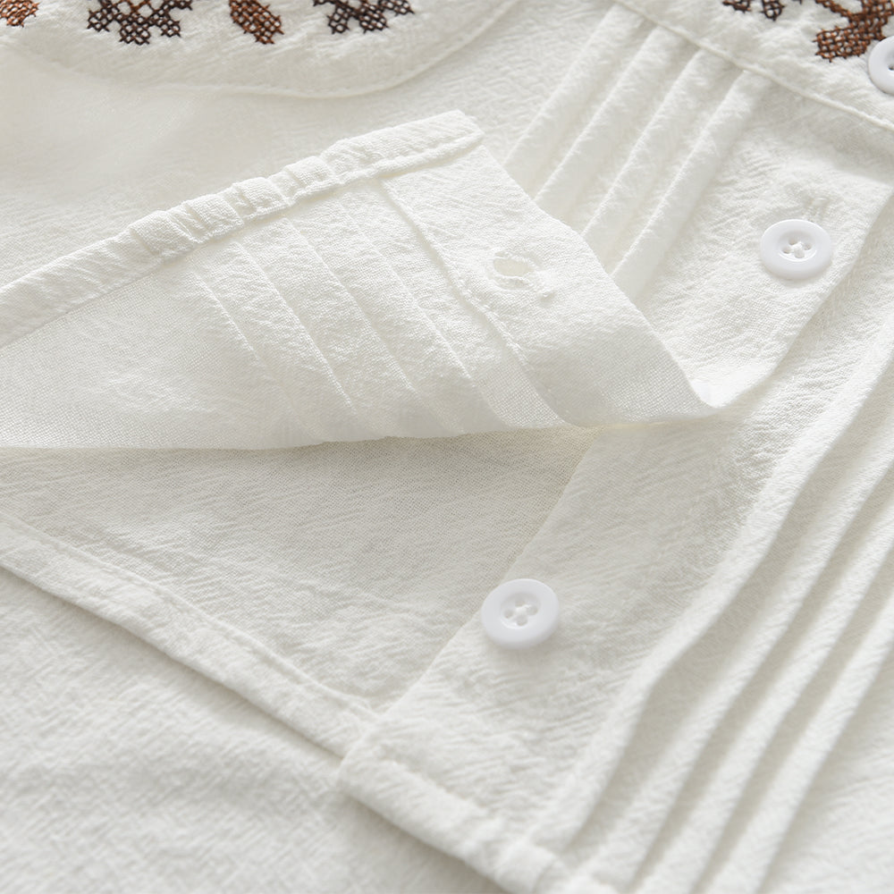 Girls' embroidery cotton set