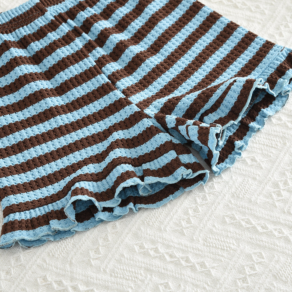 Girls' Contrast Colors Stripes Set