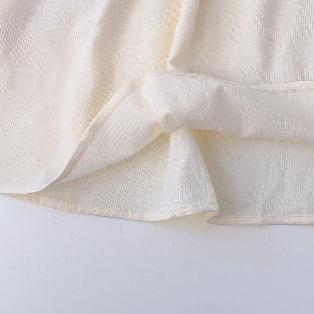 Girls' Floral Embroidery Cotton Dress