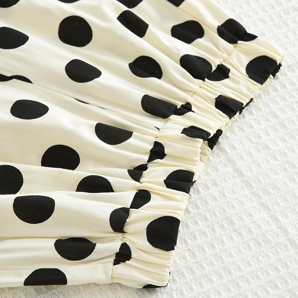 Girls' Organic Cotton Classic Polka Dot Set