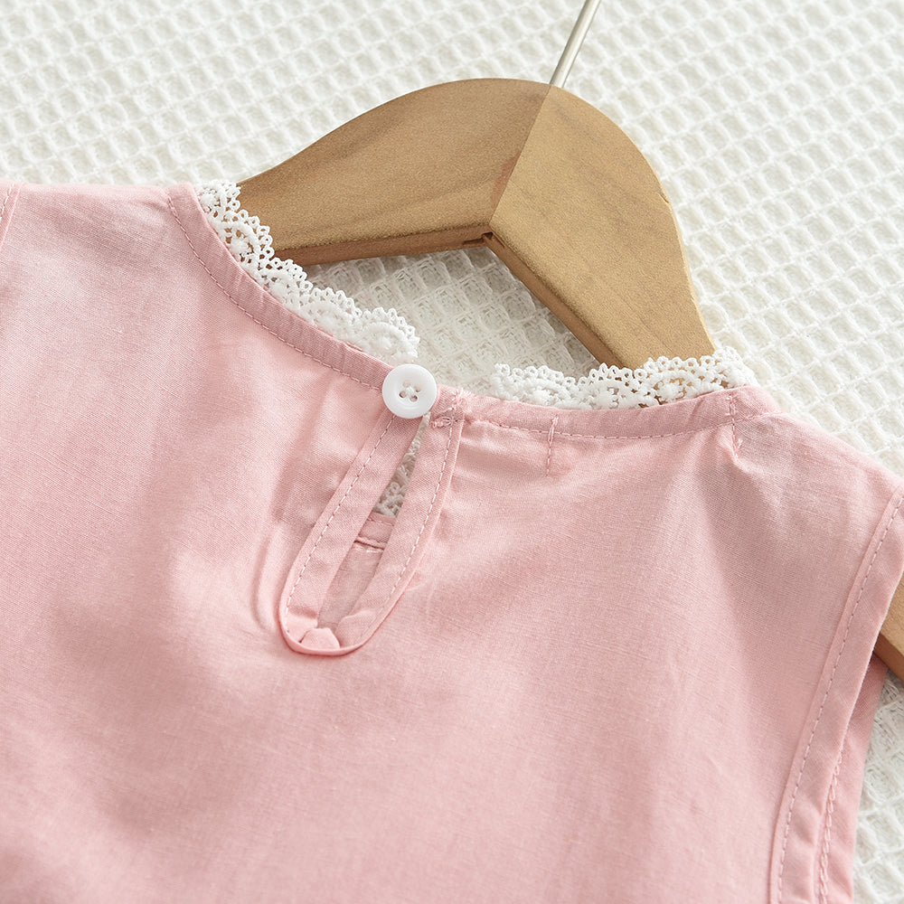 Girls' Lace Princess Cotton Set